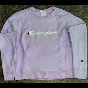 Color: Light Purple Brand: Champion (worn) Size: Small